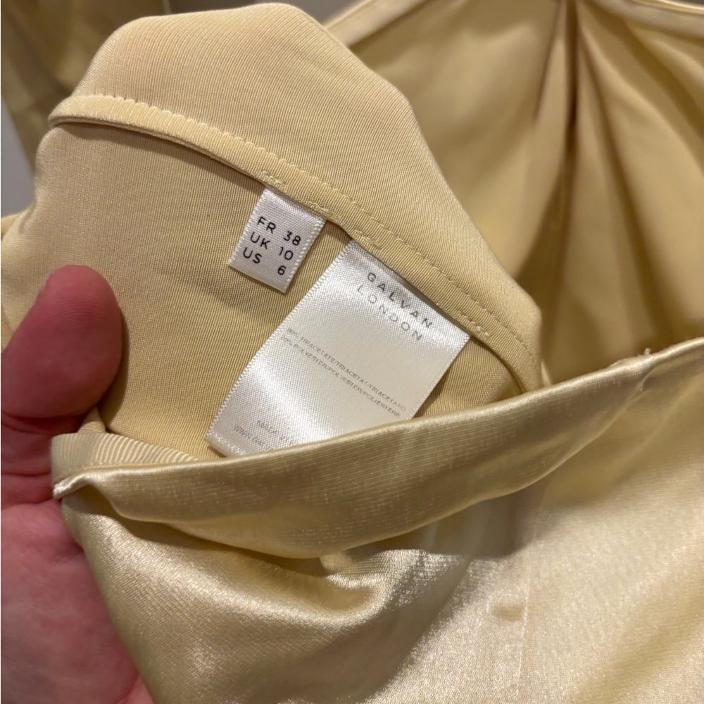 Galvan Twisted Cutout Liquid Satin Maxi Shirtdress - Picture 6 of 6